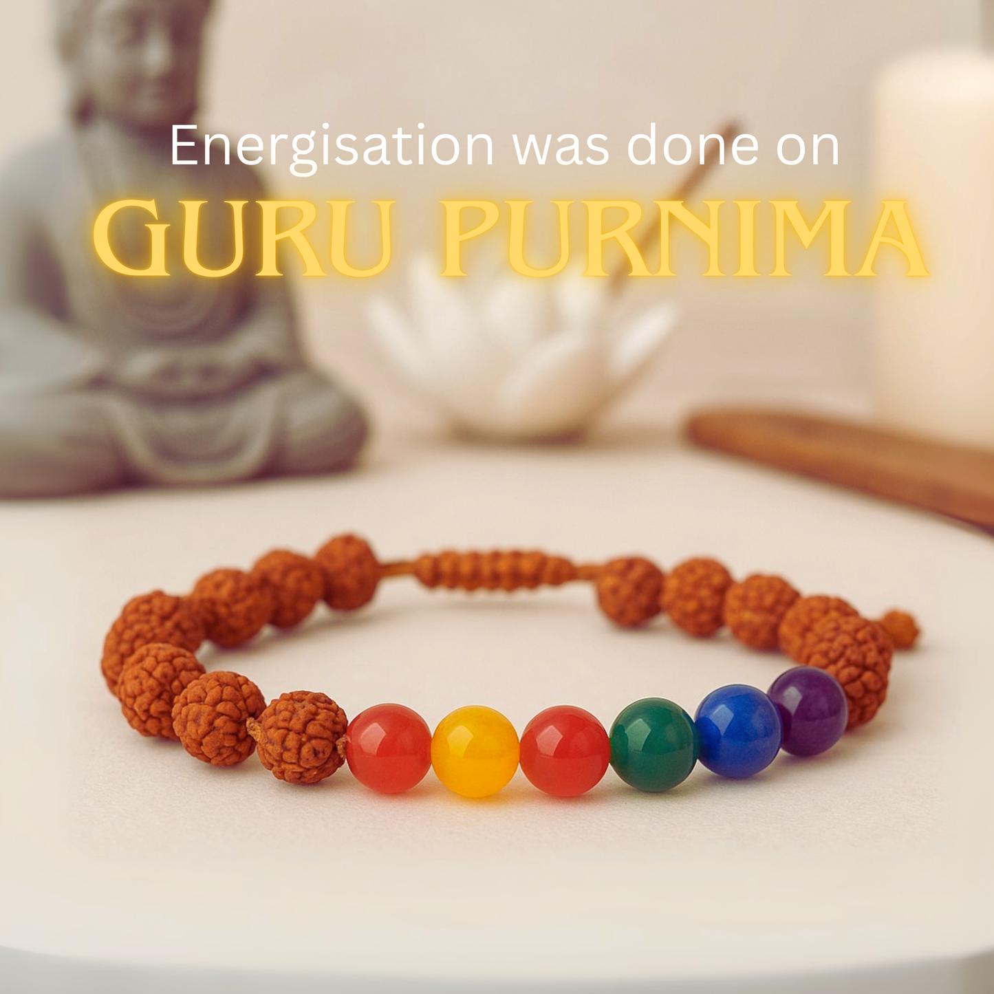 Energised Rudraksha Seven Chakra Bracelet
