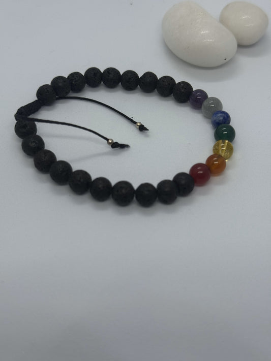 Lava Silver Trim Men's Bracelet