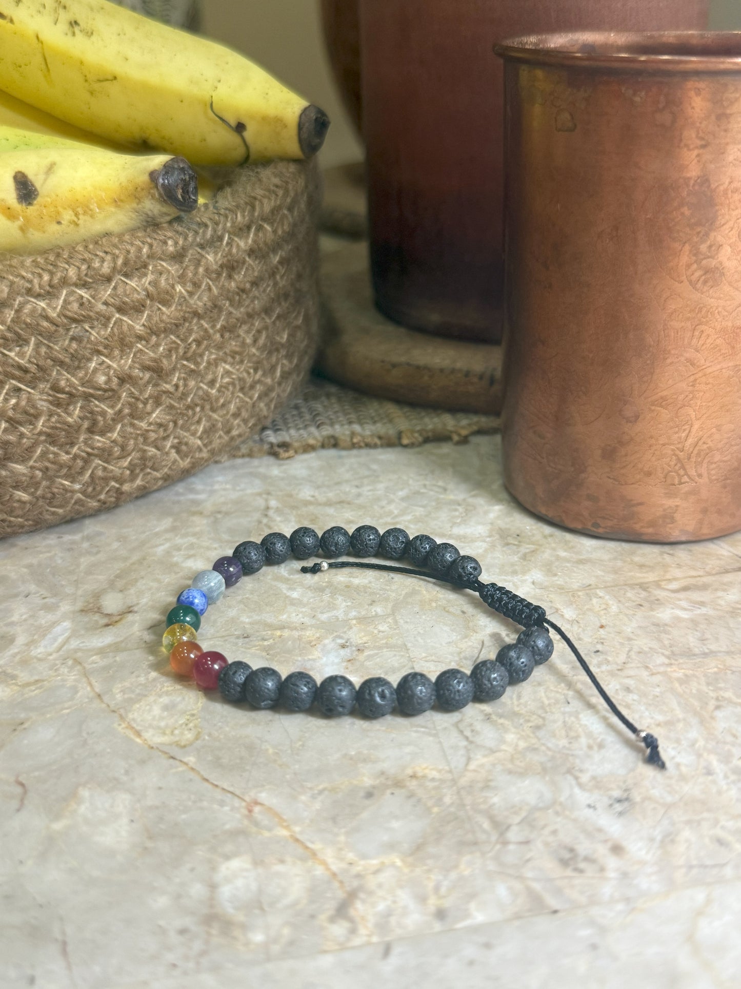 Lava Silver Trim Men's Bracelet