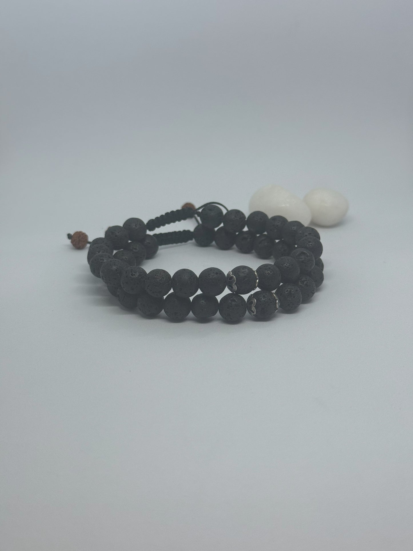 Lava Silver Trim Men's Bracelet