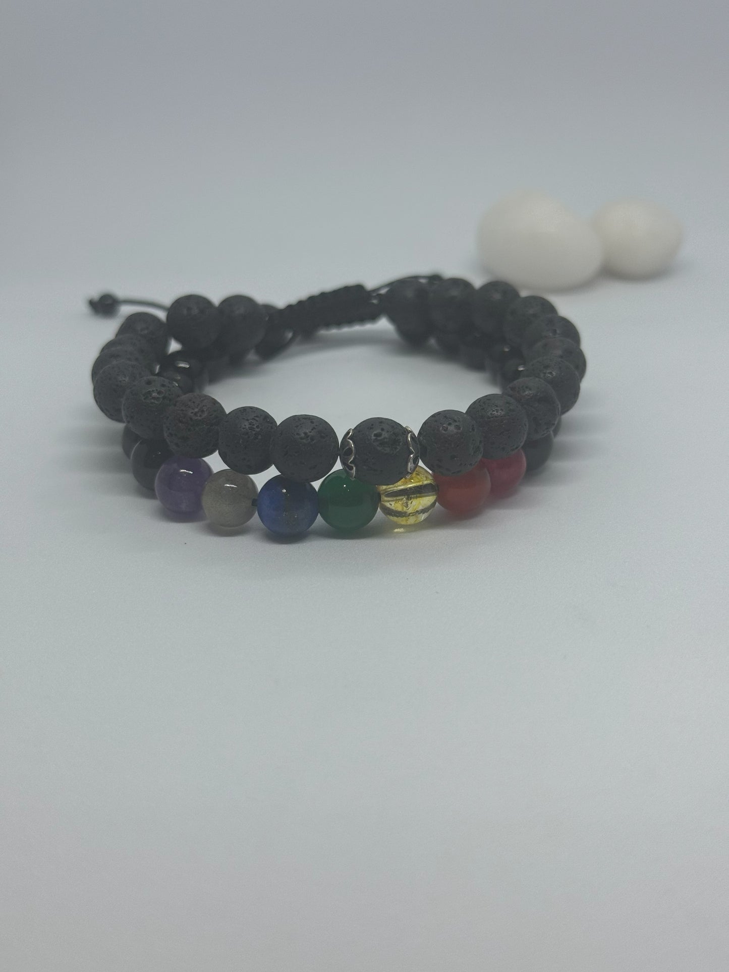 Lava Silver Trim Men's Bracelet