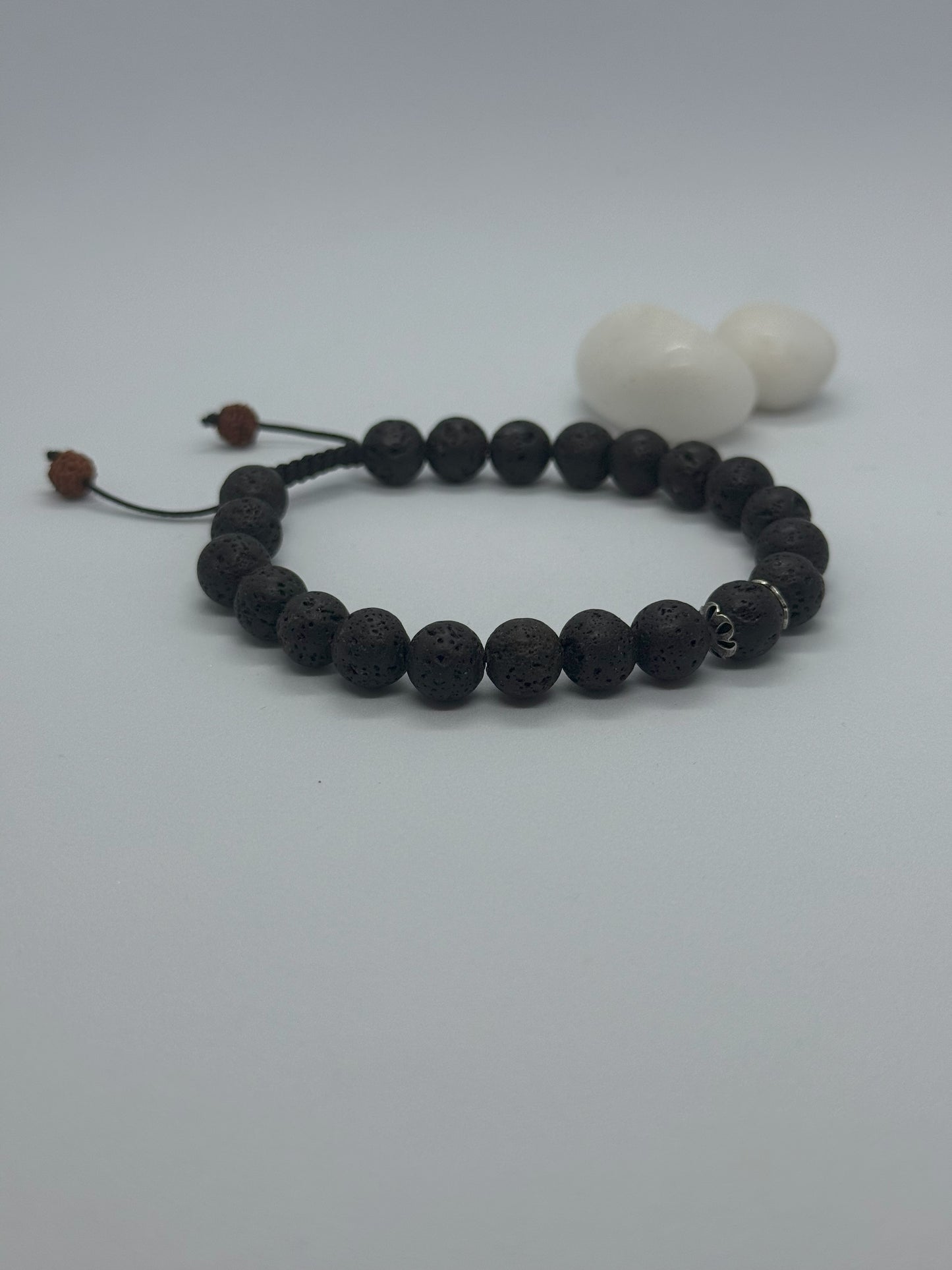 Lava Silver Trim Men's Bracelet