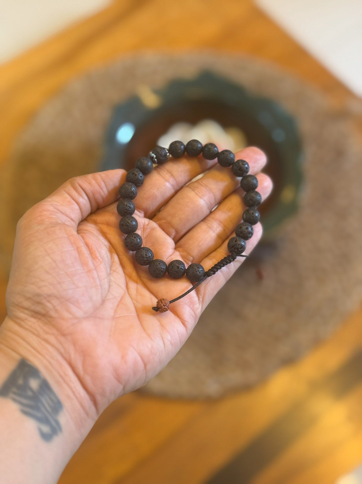 Lava Silver Trim Men's Bracelet