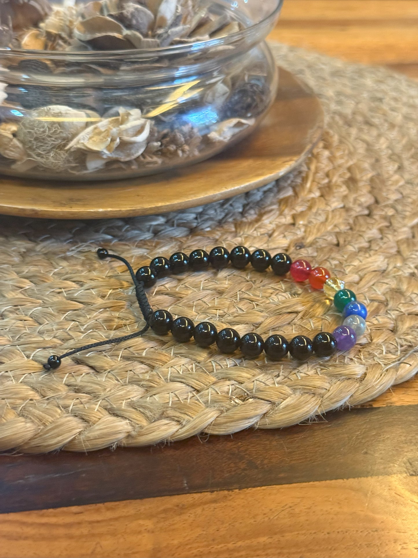 Onyx Energised Seven Chakra Bracelet