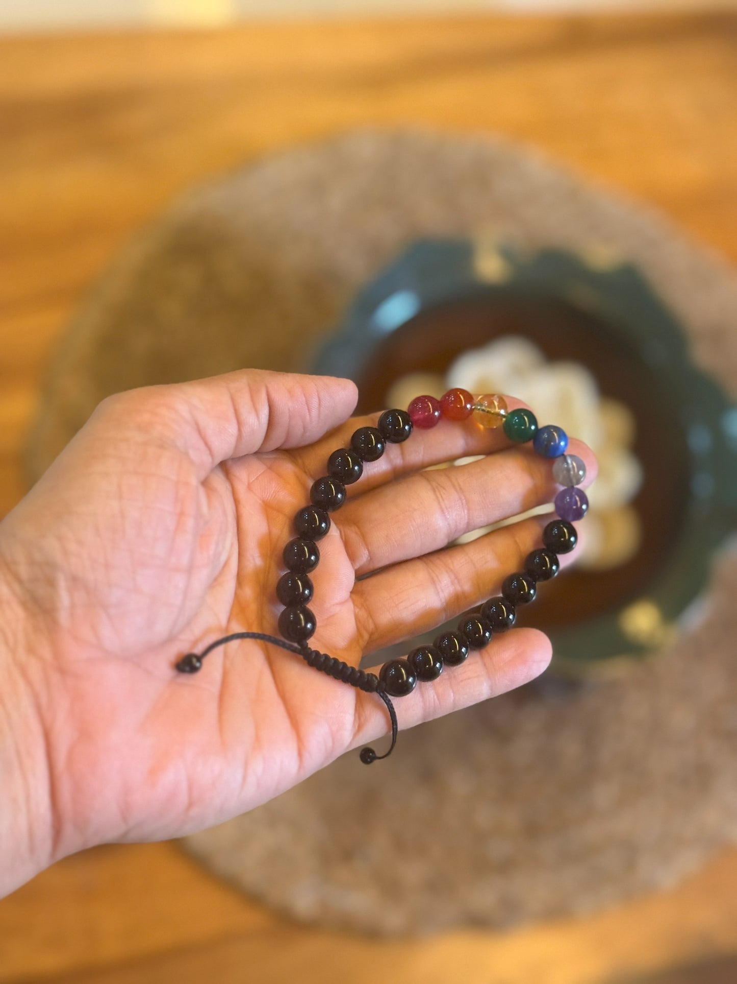 Onyx Energised Seven Chakra Bracelet
