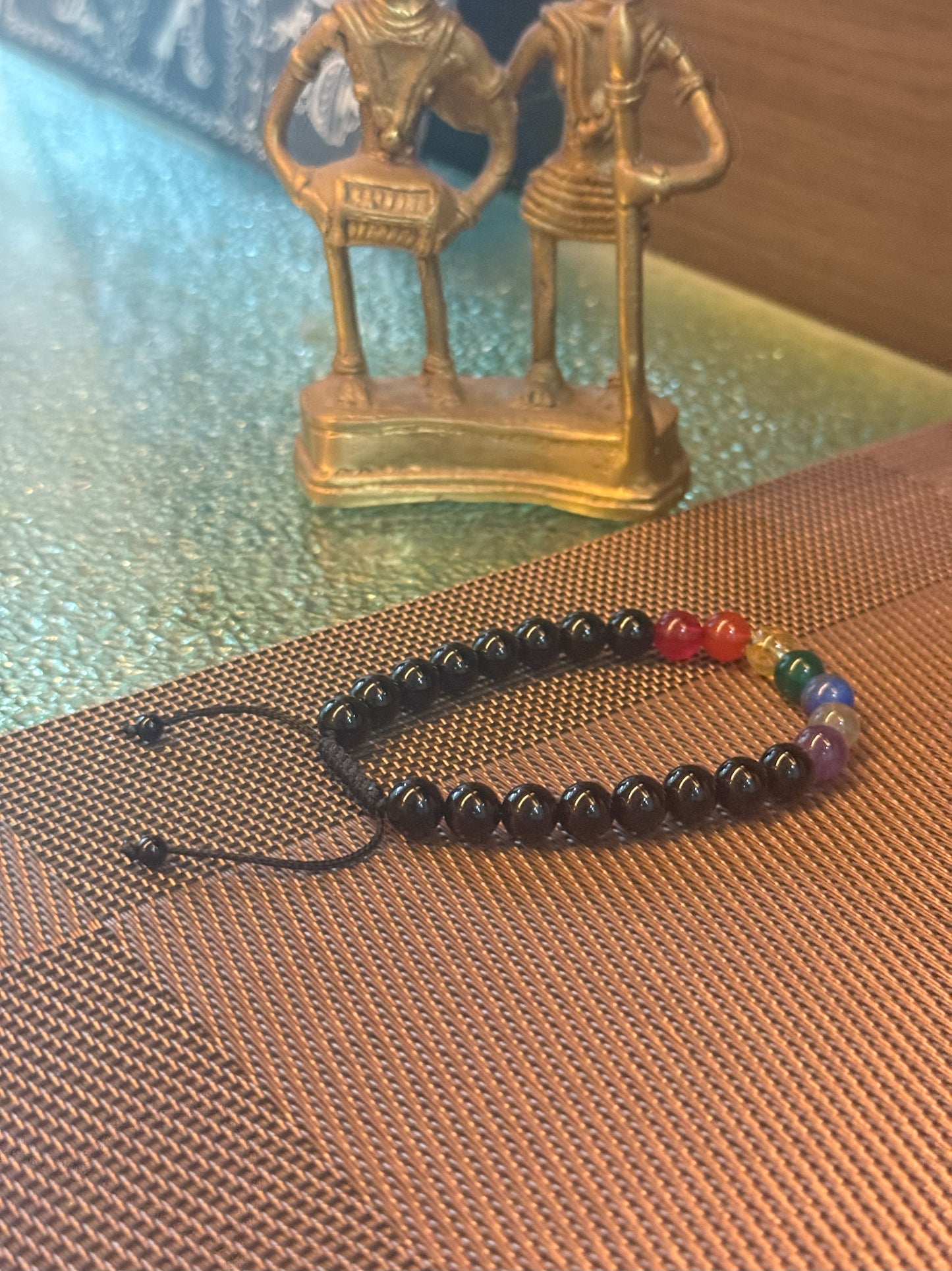 Onyx Energised Seven Chakra Bracelet