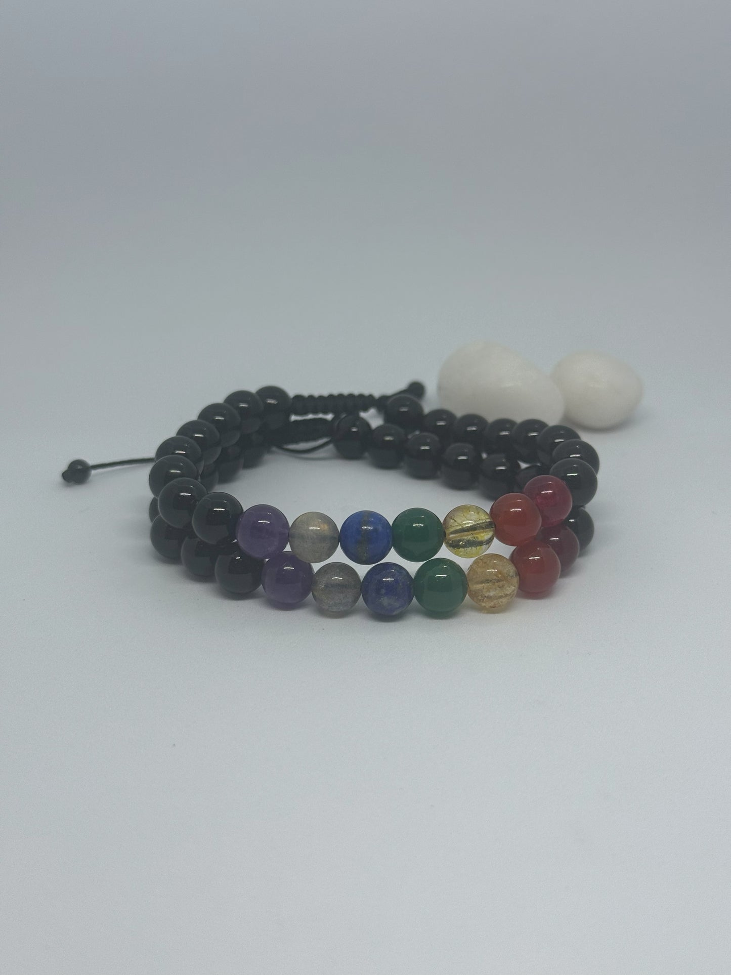 Onyx Energised Seven Chakra Bracelet