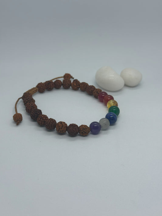 Rudraksha Energised Seven Chakra Bracelet