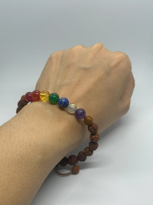 Rudraksha Energised Seven Chakra Bracelet