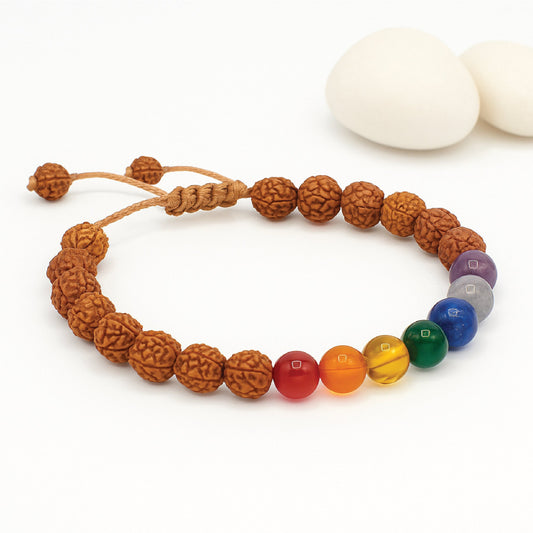 Energised Rudraksha Seven Chakra Bracelet